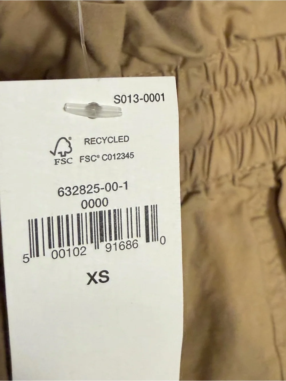 NEW Banana Republic Laurel Poplin Short Paperbag Waist Drawstring Khaki Size XS